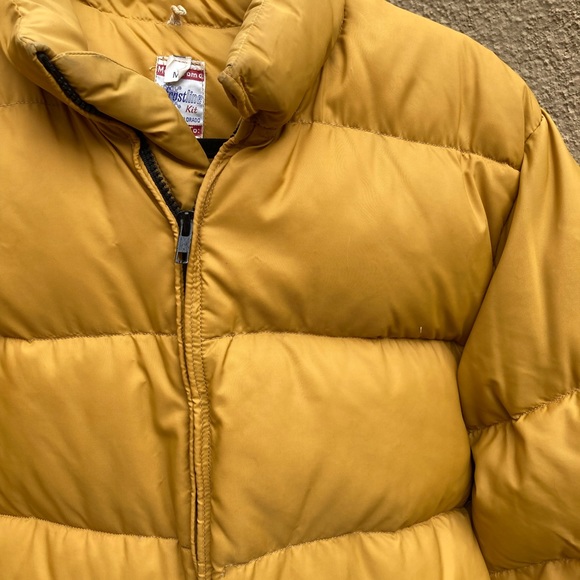 Men's VTG Frostline Kit Yellow Puffer Jacket M Full Zip Pockets Boulder Classic - Picture 14 of 15